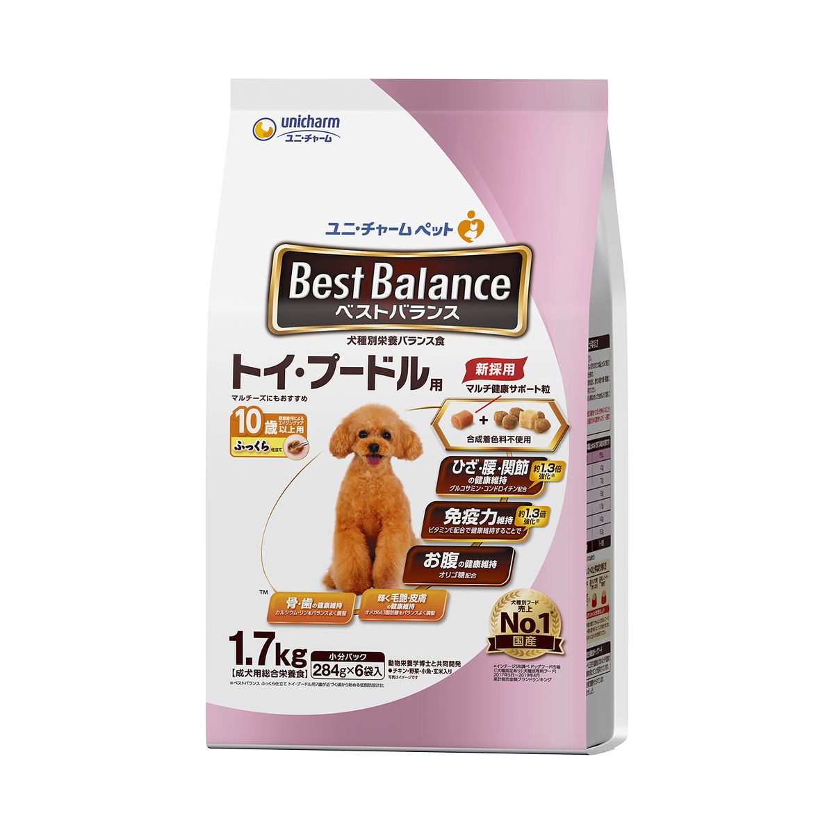 ひかりＴＶショッピング | ベストバランス ふっくら仕立て トイ・プードル用 10歳以上用1.7kg×4｜ユニチャーム