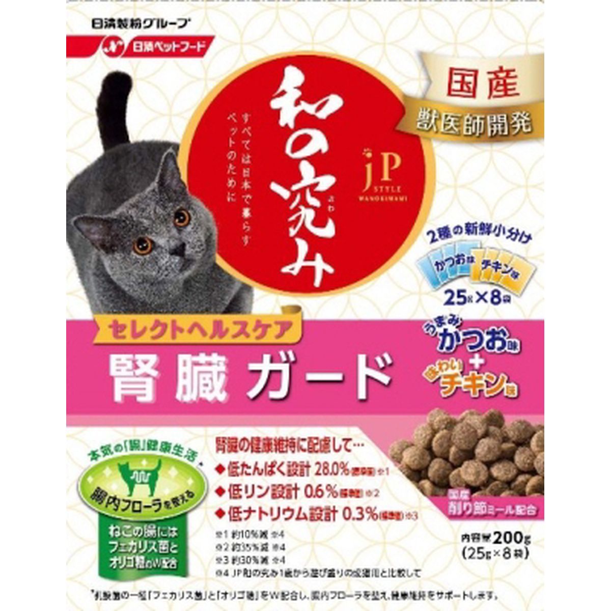 JPスタイル 和の究み 猫用セレクトヘルスケア 腎臓ガード 2種の味アソート200g×12袋