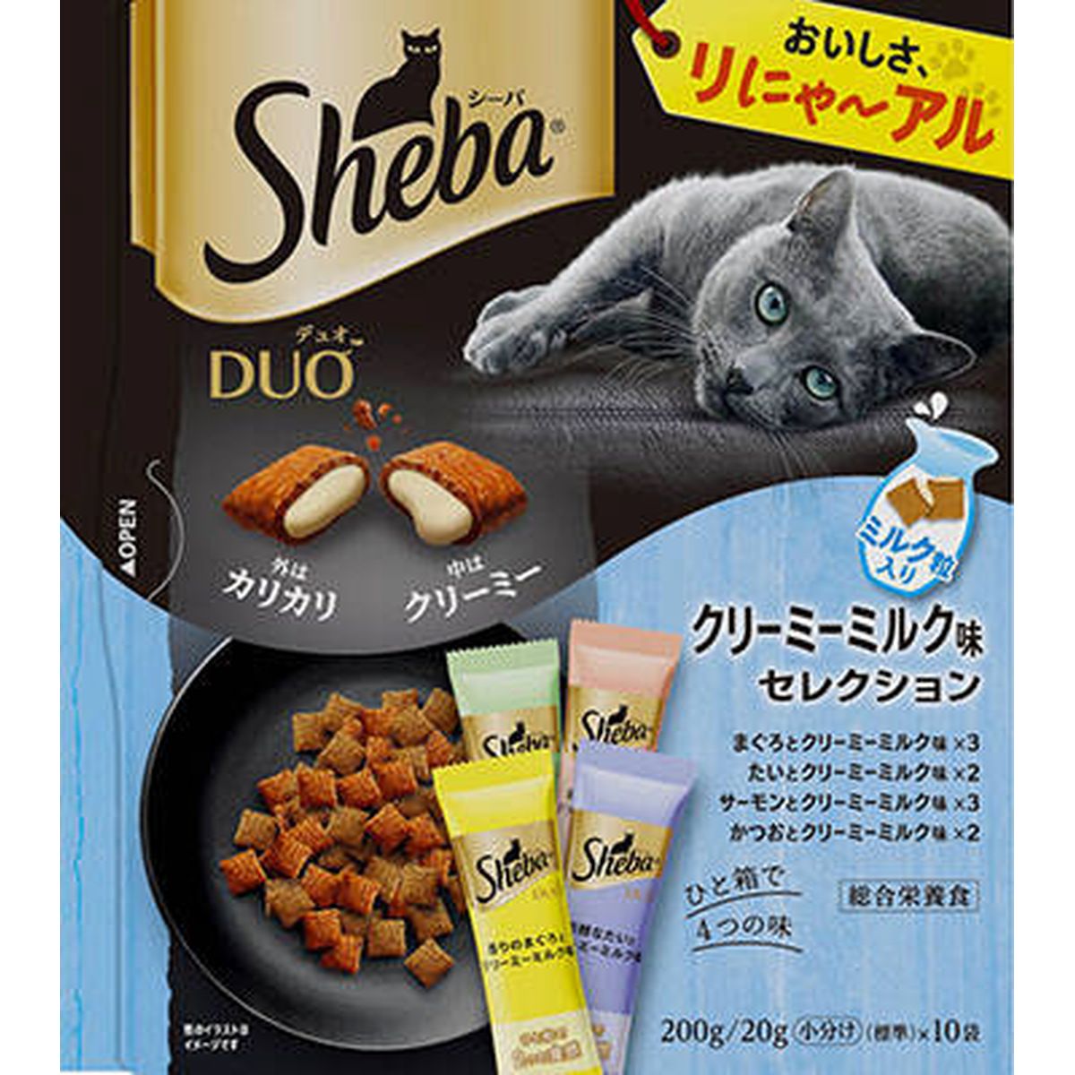 シーバ デュオ クリーミーミルク味セレクション200g×12袋