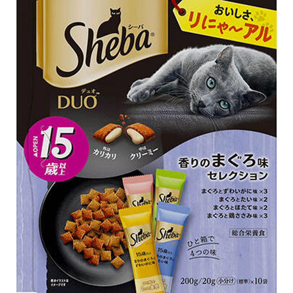 シーバ デュオ 15歳以上 香りのまぐろ味セレクション200g×12袋
