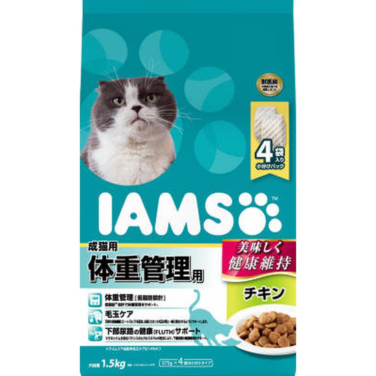 アイムス 成猫用 体重管理用 チキン1.5kg×6袋