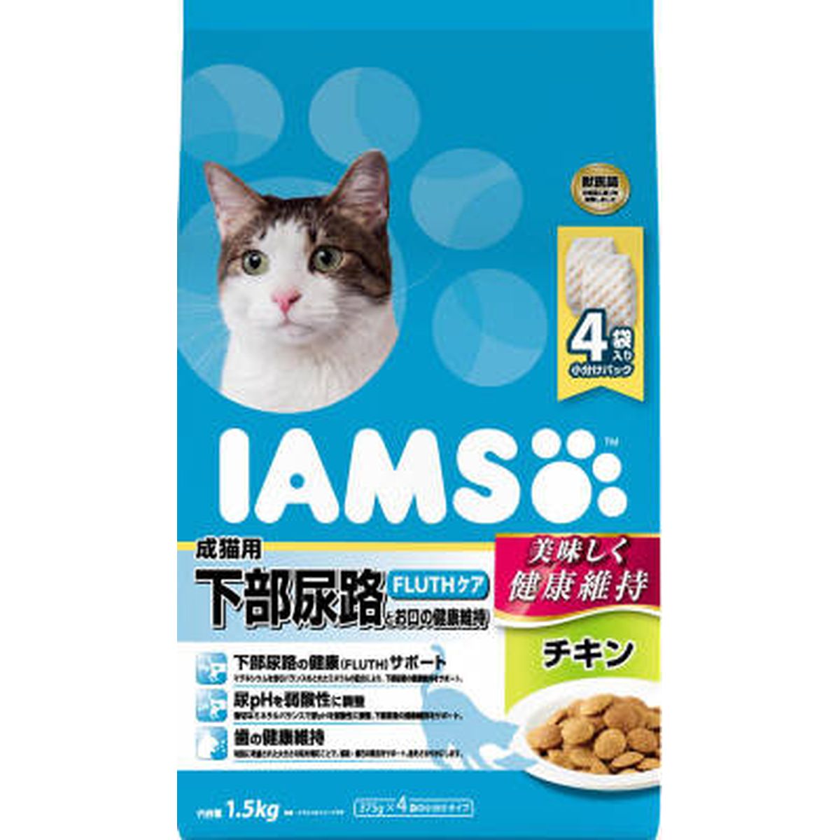 アイムス 成猫用 下部尿路とお口の健康維持 チキン1.5kg×6袋