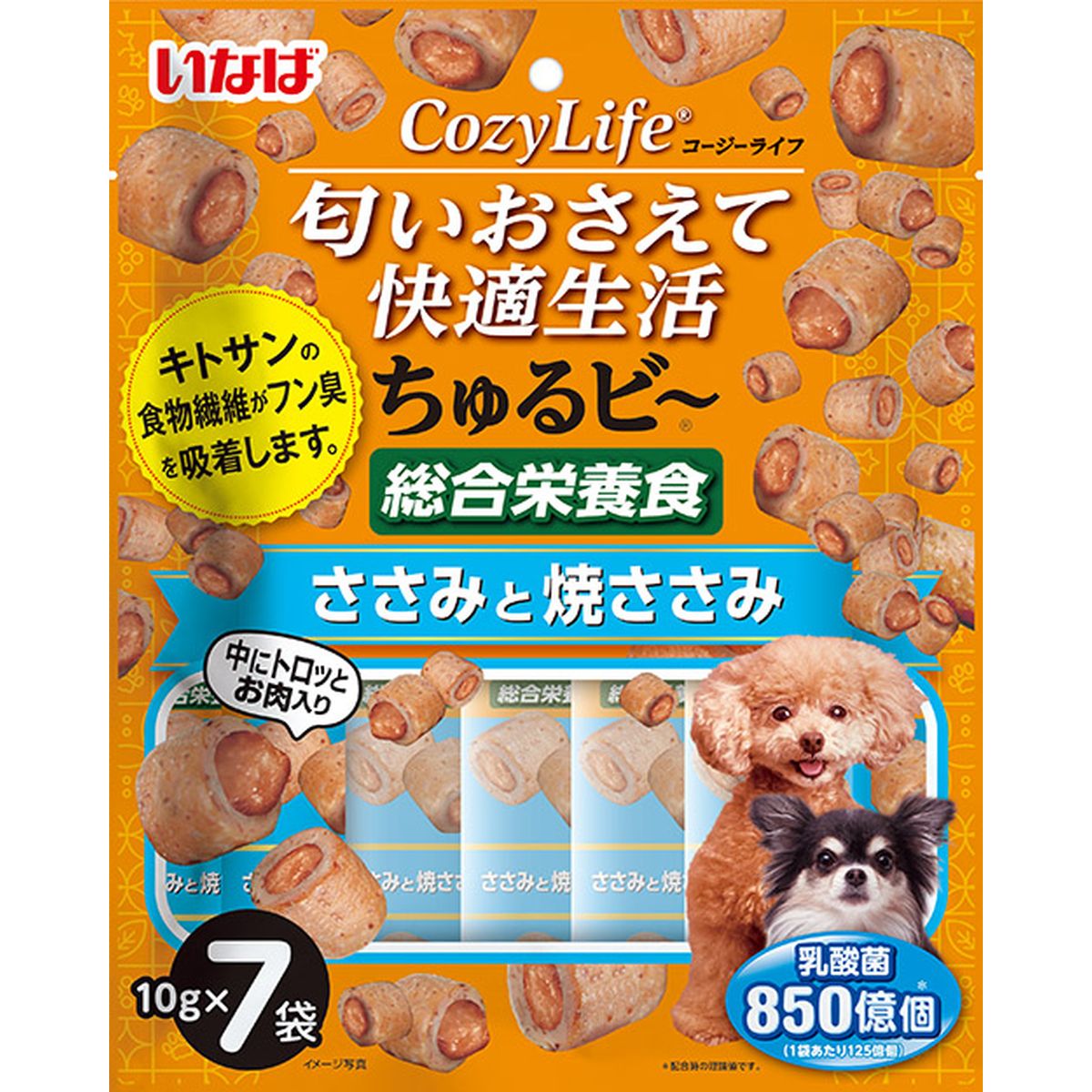 CozyLife チュルビー総合栄養食 ササミト焼ササミ 10g×7袋×16
