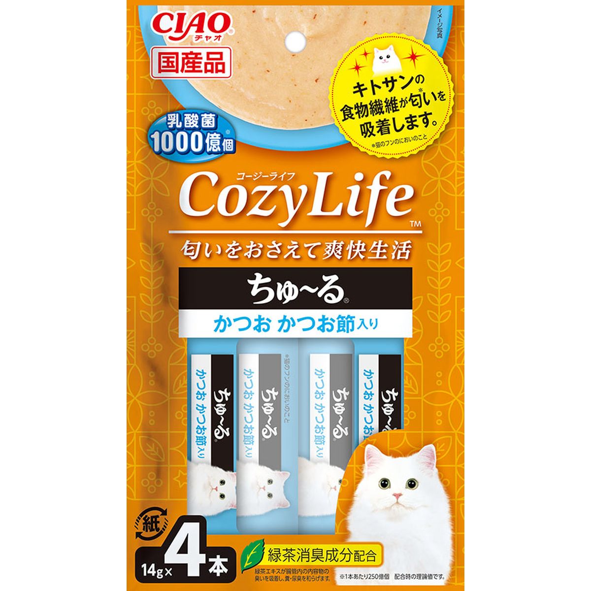 CIAO Cozy Lifeチュール カツオカツオ節入リ 4本×48