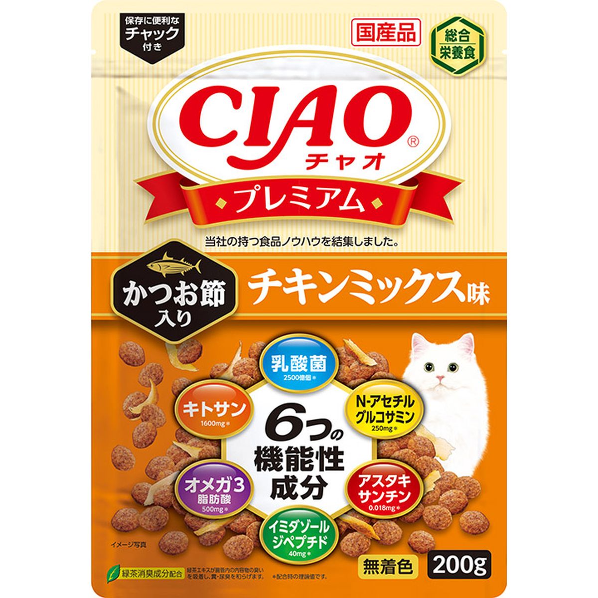 CIAO プレミアム カツオ節入リ チキンミックス味 200g×24