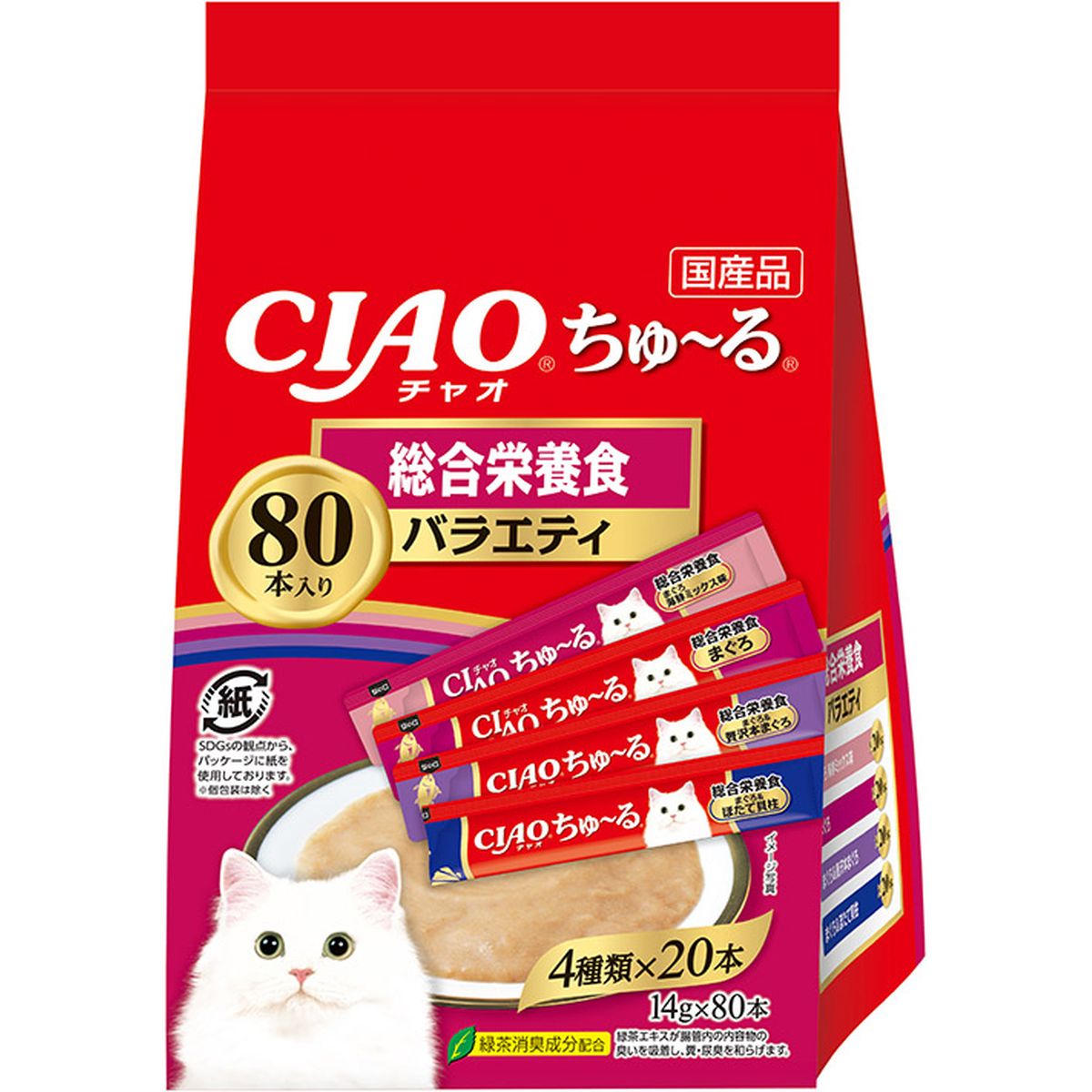 CIAO チュール 総合栄養食バラエティ 14g×80本×6