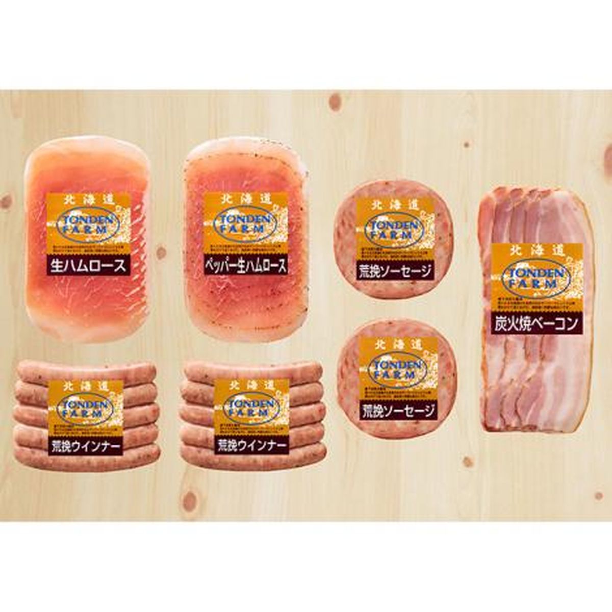ひかりＴＶショッピング | 生ハム・ソーセージセット(生ハム 40g×2 ソーセージ 70g×2 ウインナー 100g×2 ベーコン  80g×1)｜トンデンファーム