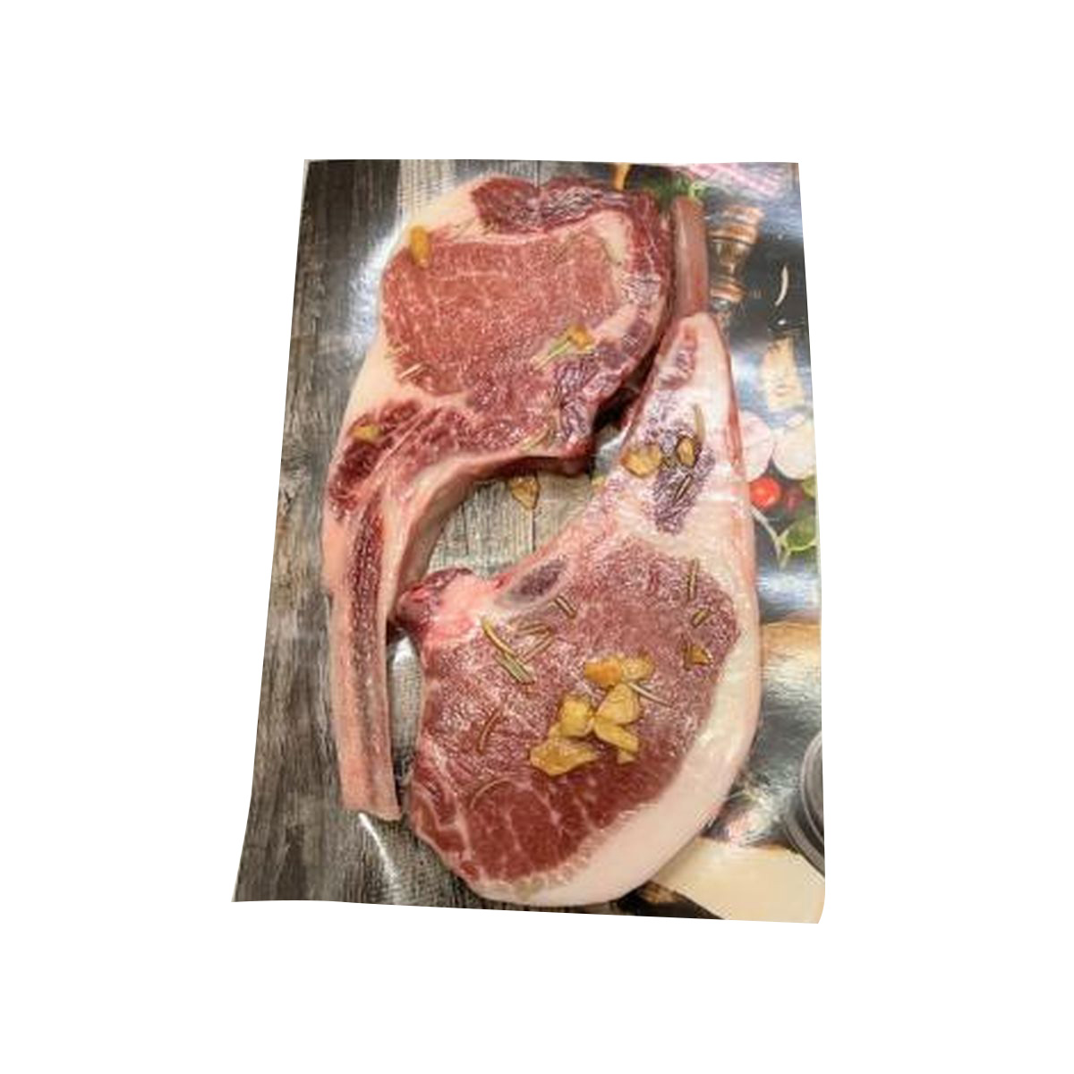 【送料無料】IBERICO-YA 密着真空イベリコ豚骨付きステーキと肩ロースステーキ(各100g×2枚入り)