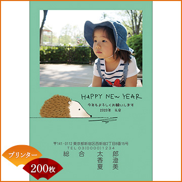 Nttぷらら 年賀状印刷 年賀はがき代込み 年 令和二年 子年 写真フレームタイプ インクジェット おしゃれデザイン 0枚セット 3210 おすすめ 年賀状 ひかりｔｖショッピング