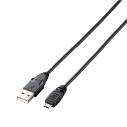 Micro-USBケーブル/A-MicroB/0.15m/ブラック
