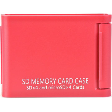 SDメモリーカードケースAS 4枚収納 レッド