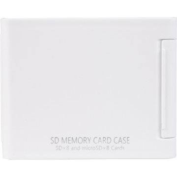 SDメモリーカードケースAS 8枚収納 ホワイト