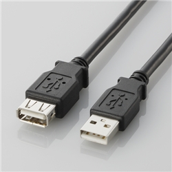 USB2.0準拠 延長ケーブル Aタイプ/1.5m(ブラック)