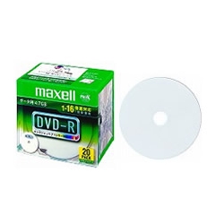 maxell データ用1-16倍DVD-R 4.7GB プリンタブル20枚パック DR47WPD.S1P20SA