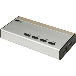 パソコン自動切替器 USB接続 DVI・Audio 4台用