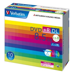 DVD+R DL 8.5GB 8x 10枚スリムケース ワイド印刷可