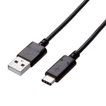 スマホ用USB2.0ケーブル/A-C/認証品/0.5m/ブラック