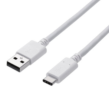 スマホ用USB2.0ケーブル/A-C/認証品/3m/ホワイト