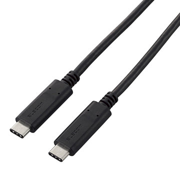 USB2.0ケーブル/C-C/USB PD/5A/0.5m/ブラック