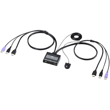 HDMI対応手元スイッチ付PC自動切替器(2:1)