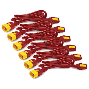 Power Cord Kit (6 ea) C13-C14 1.2m Red