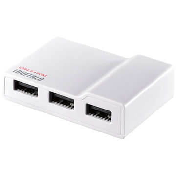 USB2.0 TV/PC対応セルフパワー4ポートハブ ホワイト