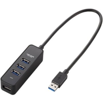USB3.0ハブ/マグネット付/バスパワー/4ポート/ブラック
