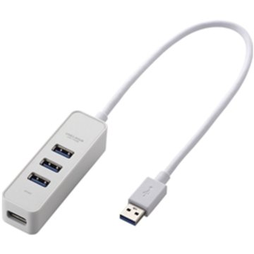 USB3.0ハブ/マグネット付/バスパワー/4ポート/ホワイト