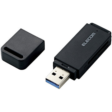 メモリリーダライタ/USB3.0/直挿/ソフト付/SD系/ブラック