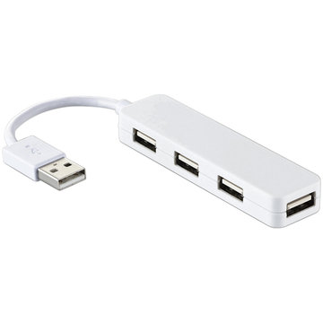 USB2.0ハブ/カラフル/バスパワー/4ポート/ホワイト