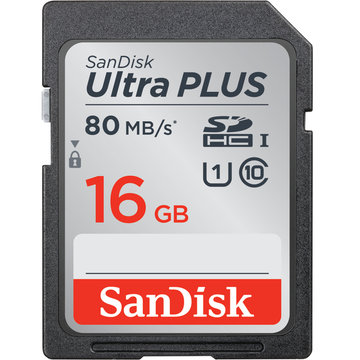 ウルトラ プラス SDHC UHS-I カード 16GB