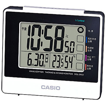 温・湿度計付電波時計