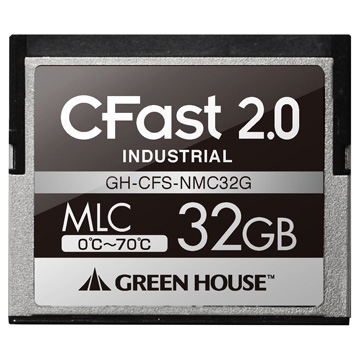 CFast2.0 SATA6.0Gb/s MLC 0～70℃ 32GB