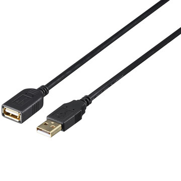 USB2.0延長ケーブル/A-A カーボンねり込 1m ブラック