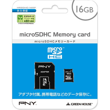 microSDHCカード 16GB Class4 アダプタ付
