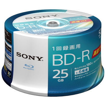 ビデオ用BD-R 25GB 6X プリンタブル 50SP