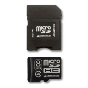 microSDHCカード(アダプタ付属) 8GB Class4