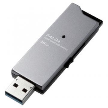 USBメモリー/USB3.0/スライド/FALDA/16GB/ブラック