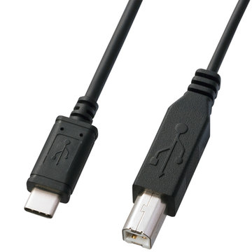USB2.0 Type C-Bケーブル(1m・ブラック)