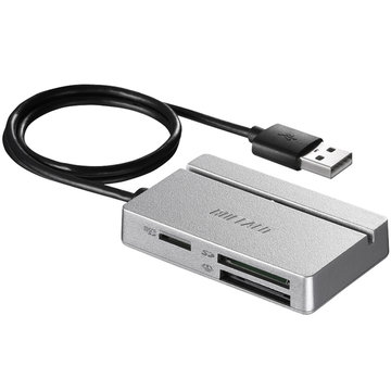 USB2.0 マルチカードリーダー/ライター スタンダード シルバー