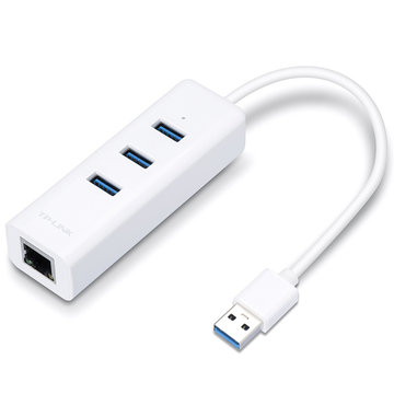 USB3.0 ギガビットLANアダプタ+USB3.0ハブ 3ポート