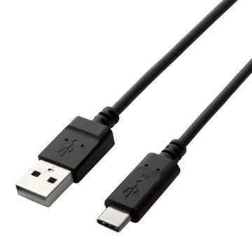 タブレット用USB2.0ケーブル/A-C/1m/ブラック