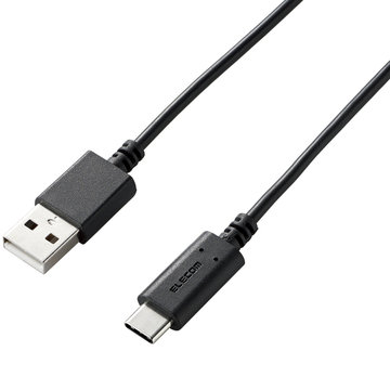 スマホ用USBケーブル/USB2.0(A-C)/1m/ブラック