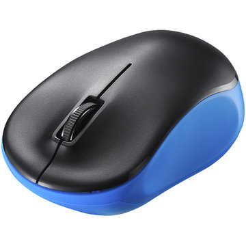 無線 IR LEDマウス 3ボタン/電池長持ち ブルー