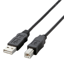 EU RoHS準拠USBケーブル ABタイプ/2.0m(ブラック)