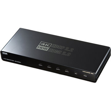 4K/60Hz・HDR対応HDMI分配器(4分配)