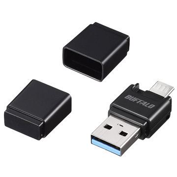 USB3.0/microB microSD用カードリーダー ブラック