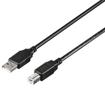 USB2.0 A-B カーボン素子練込ケーブル 1.5m ブラック