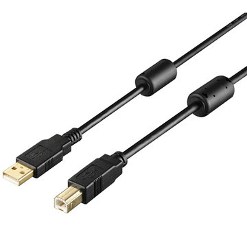 USB2.0 A-B フェライトコア付ケーブル 1m ブラック