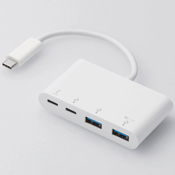 USBHUB/USB3.1(Gen2)/Type-C/バスパワー/ホワイト